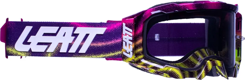 Masque Leatt Velocity 5.5 Anti Fog Zebra Violet Jaune Cross Goggles