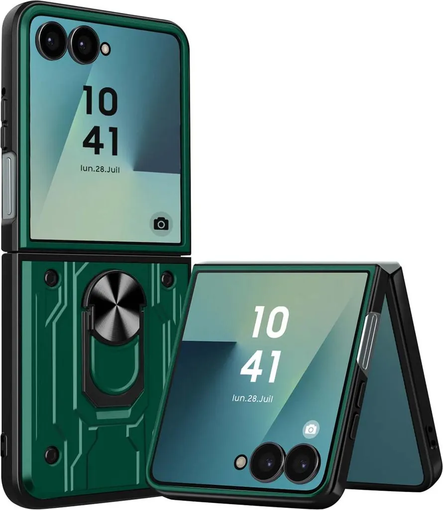 Custodia Samsung Galaxy Z Flip7 Avizar Antiurto con Supporto Verde