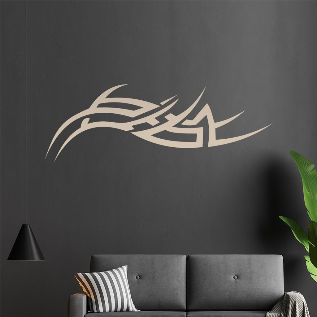 Tribal gezackt Wandtattoo in 6 Größen - Wandaufkleber Wall Sticker - Dekoration, Küche, Wohnzimmer, Schlafzimmer, Badezimmer