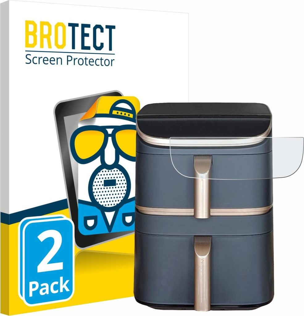 2x BROTECT Schutzfolie für Cosori Turbo Tower Pro Displayschutz Displayschutzfolie Folie Matt Entspiegelungsfolie