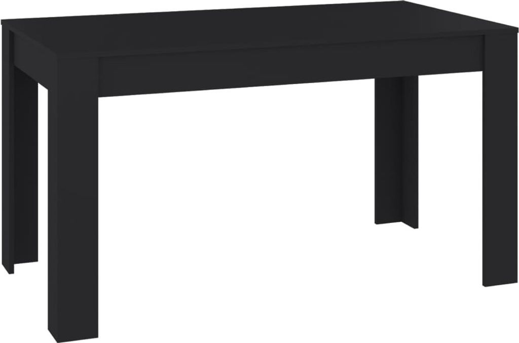 A plain black table on a white background.
