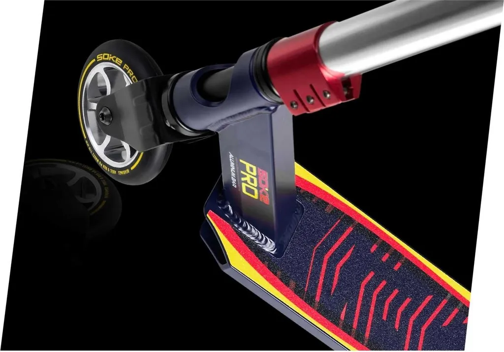 Vélo de cascade SOKE PRO Bleu/Rouge - BMX Freestyle Robuste et Léger