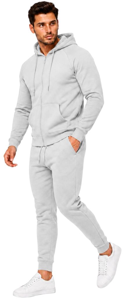 Herren Jogginganzug einfarbig 100% BW 586 Grau XL Produktbild 