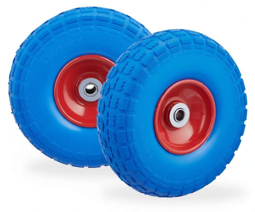 Relaxdays, lot de 2 roues pour diable, pneus en caoutchouc Image du produit 