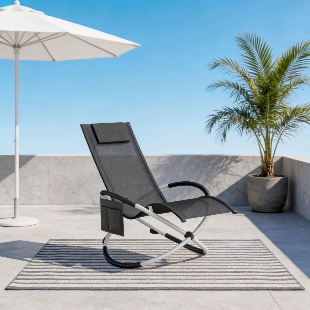 Transat de Jardin Pliable XINZI pour Camping et Terrasse - Haute Qualité - 9