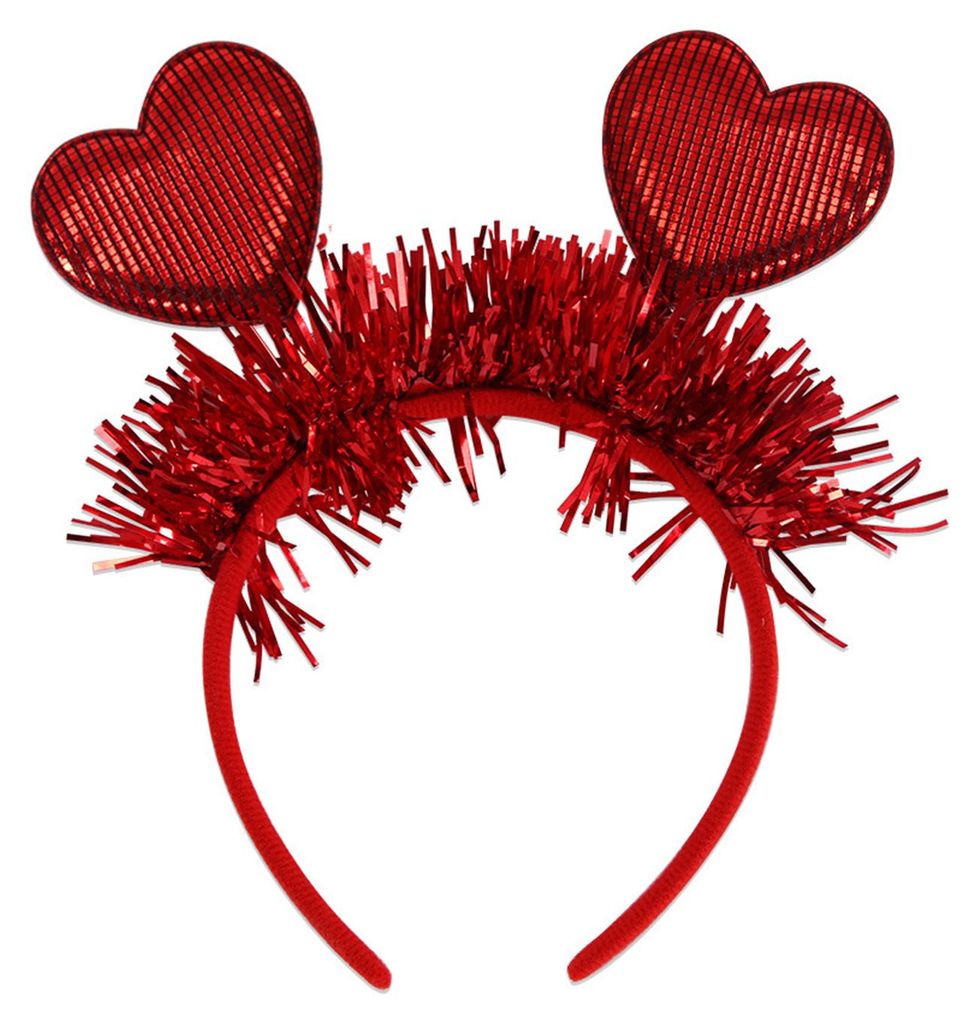 Glitzerndes Haarband mit Herzmotiv für Damen zum Valentinstag – perfekt als Haaraccessoire für Hochzeiten, Geburtstage und andere Feierlichkeiten.
