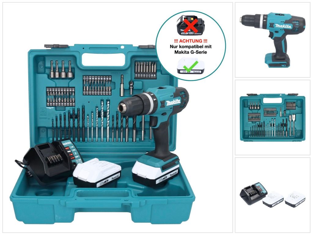 Makita HP488DAEX1, Wiertarka pistoletowa, Zamek centralny, Zdjęcie produktu 