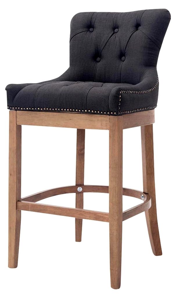 Barhocker Lakewood mit Stoffbezug und gepolstertem Sitz