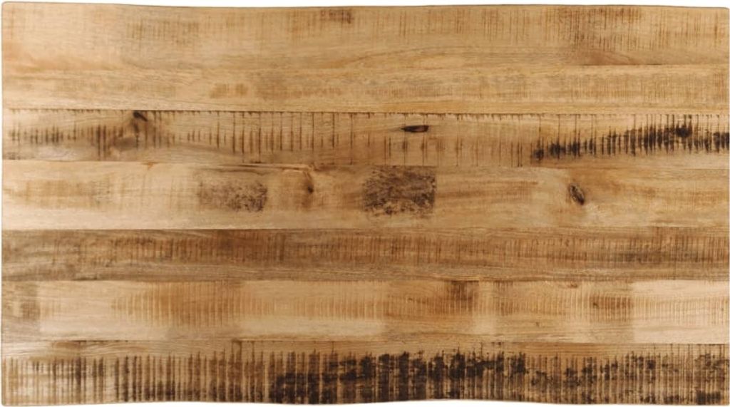 Tischplatte mit Baumkante 100x60x3,8 cm Raues Mango Massivholz