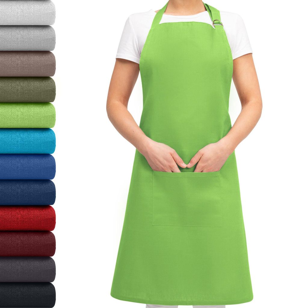 EllaTex Schürze Kochschürze Latzschürze 100% Baumwolle Produktbild 