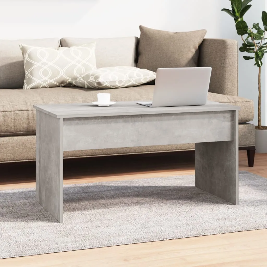Table basse rectangulaire effet béton gris 102x50cm pour apéritif - 9