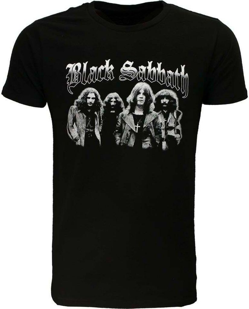 Black Sabbath Schwarz-Weiß-Foto-T-Shirt – offizielles Merchandise - XXL