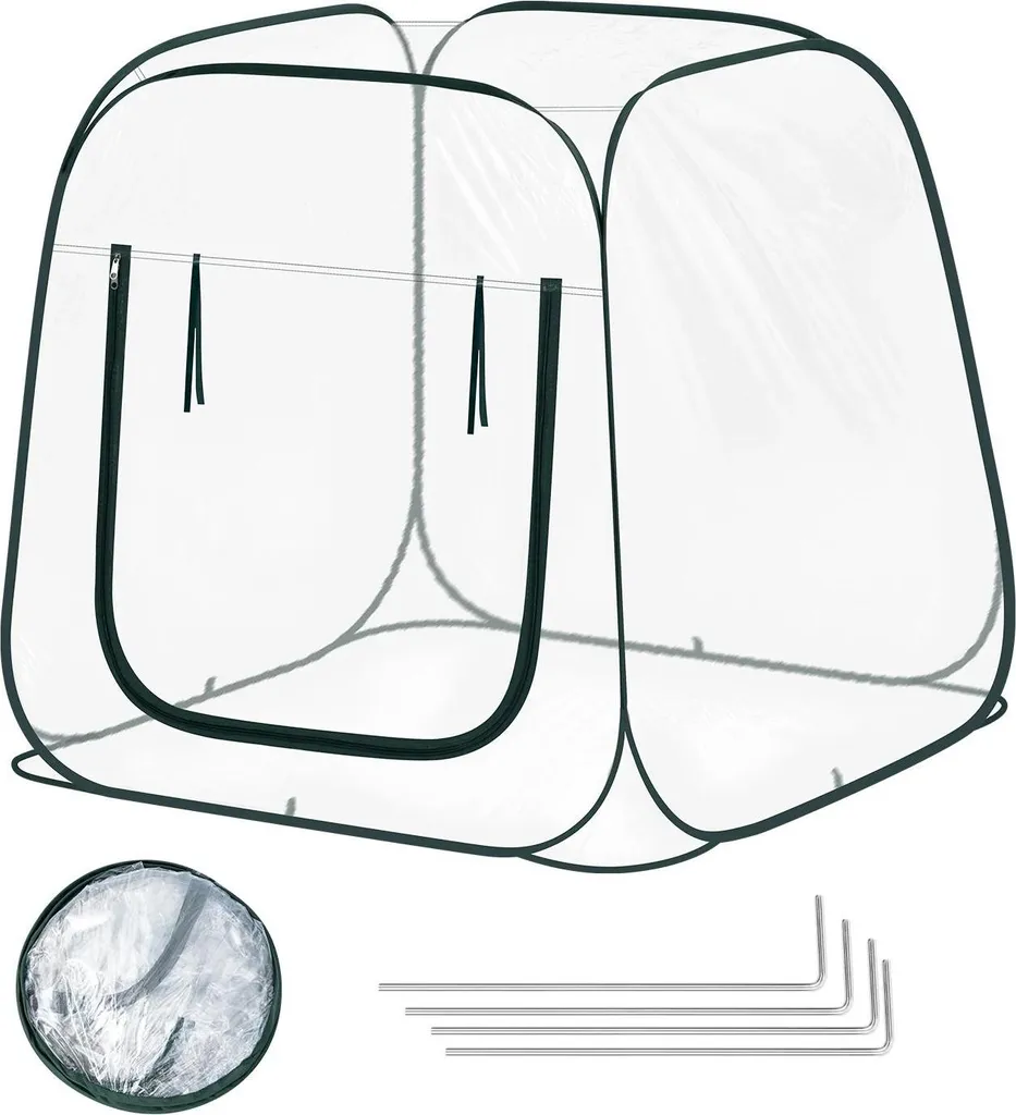 Serre de jardin pop-up 100x100x97 cm pour semis et hivernage de plantes