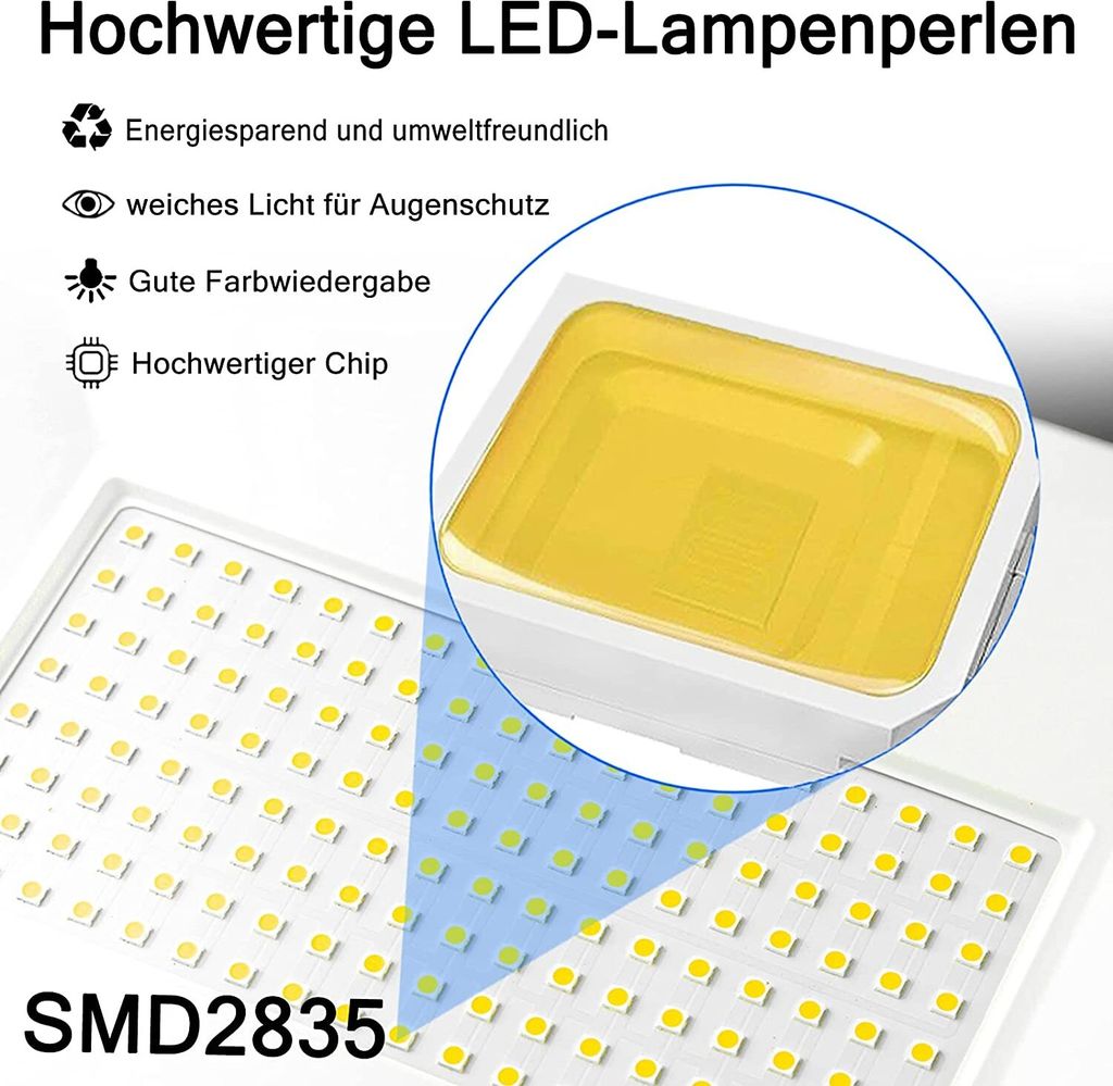 XMTECH LED stavebný reflektor so statívom 2x 100W teplá Obrázok produktu 3