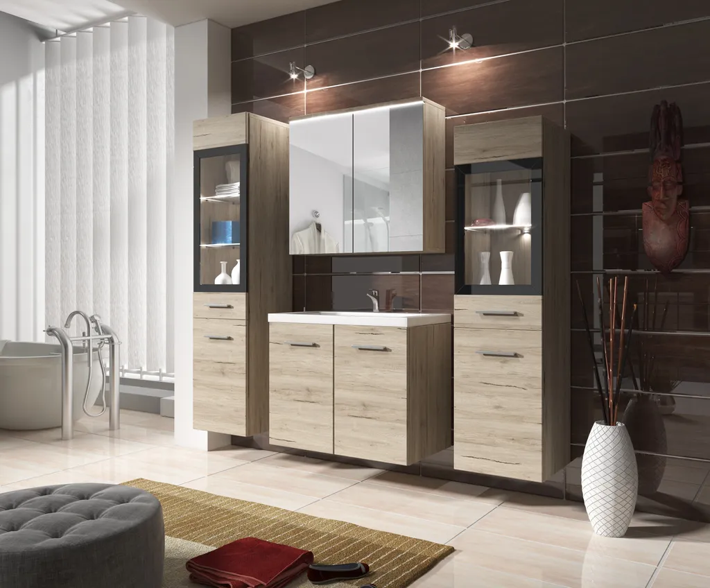 Rénovez votre salle de bains : ensemble MARIT 2 meuble et vasque robuste