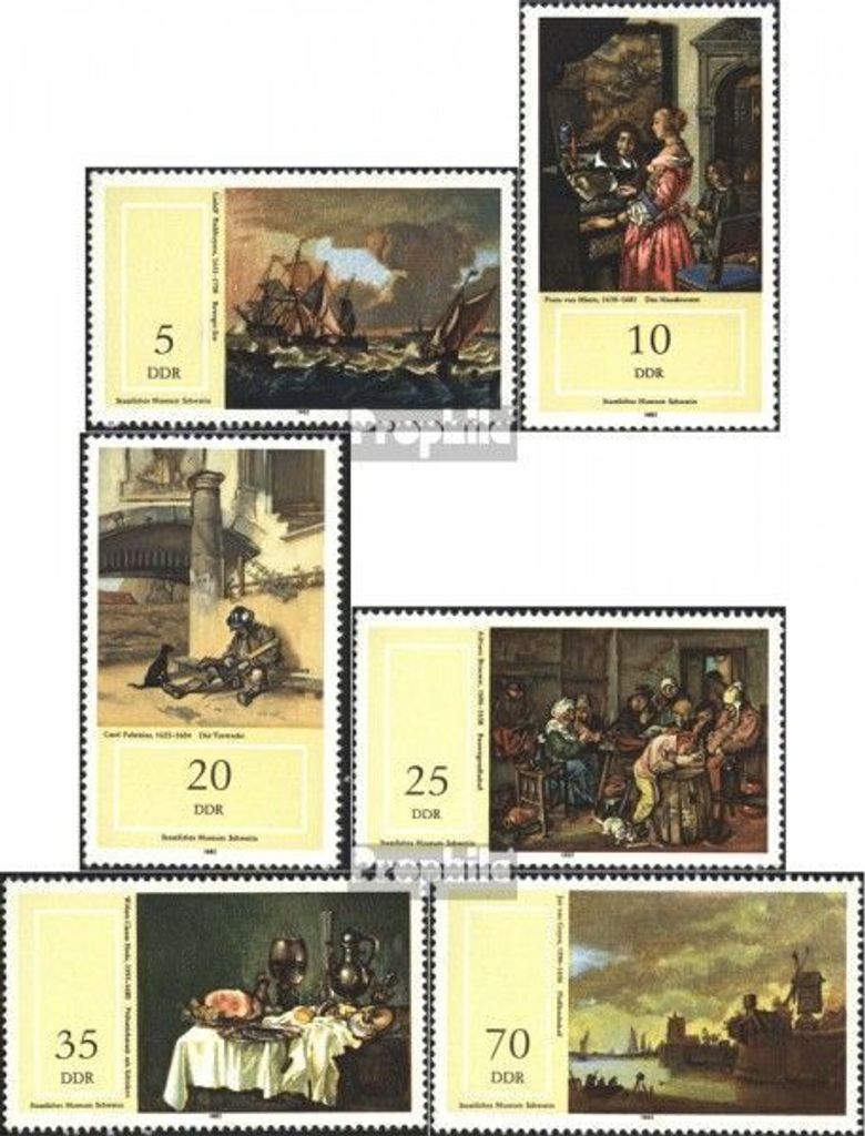 Briefmarken DDR 1982 Mi 2726-2731 (kompl.Ausgabe) postfrisch Staatliches Museum Schwerin