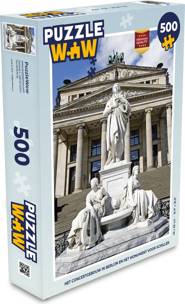 MuchoWow Puzzle 500 Teile Das Konzerthaus in Berlin und das Schiller-Denkmal - Denken - Spiel - Toy