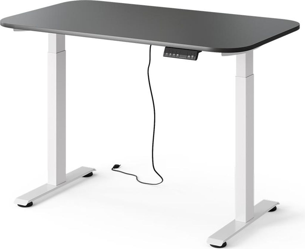 höhenverstellbarer elektrischer Schreibtisch Vicco Elevate Weiß/Anthrazit 120 x 70 cm 2 Motoren, Model 58654