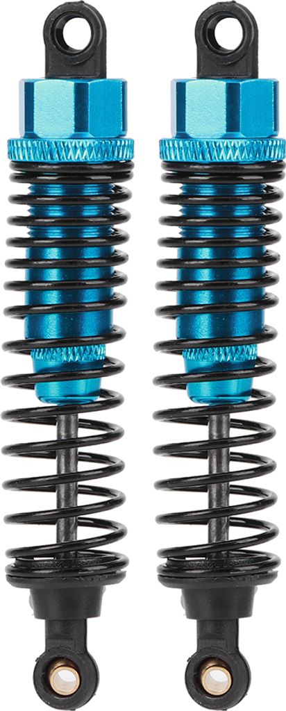 RC Stoßdämpfer 2 Stück, 100mm Metall Öldruckdämpfer blau für 1/10 RC Car, Ersatzteile Crawler Dämpfer HSP DHK