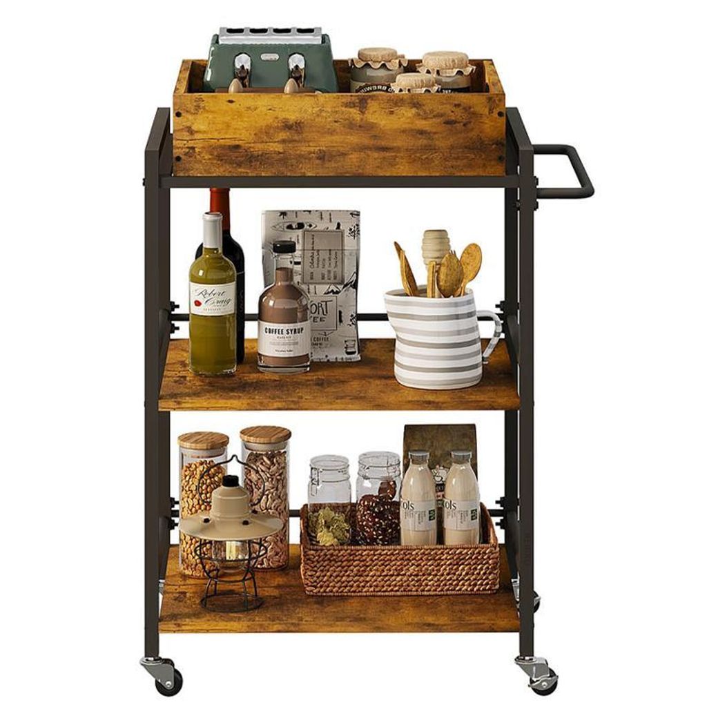 Chariot De Cuisine À Roues – Plateau Amovible, 86 Cm, Image du produit 