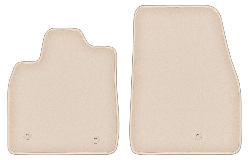 DURBAN Beige Velours-Fußmatten vorne für Ford Mustang Mach-e (2020-)