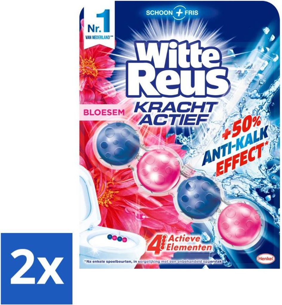 White Giant - Power Active Toilettenblock - Blüte - 1 Toilettenblock - Vorteilspack - 2 Stücke