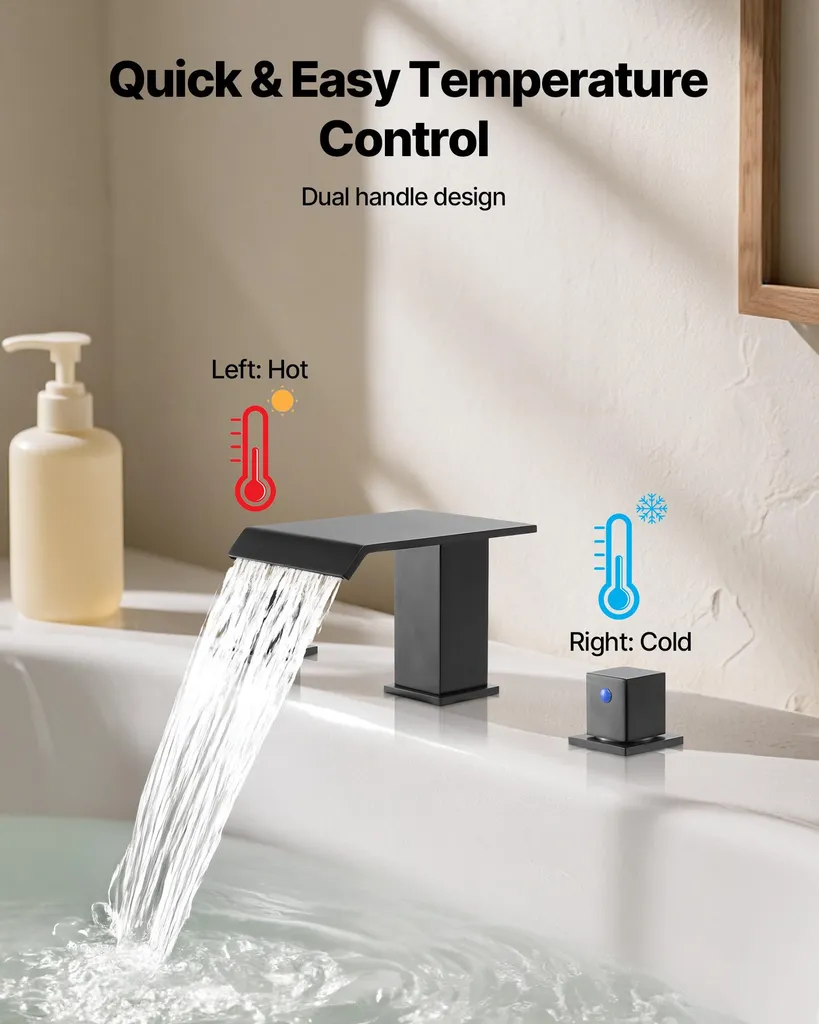 Mélangeur de Baignoire à Bec Cascade et Double Commande Ergonomique - 6