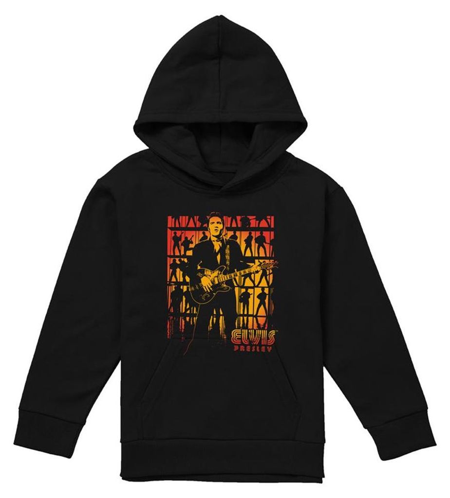 Elvis Presley - "Comeback Spotlight" Kapuzenpullover für Kinder TV33151 (128) (Schwarz)