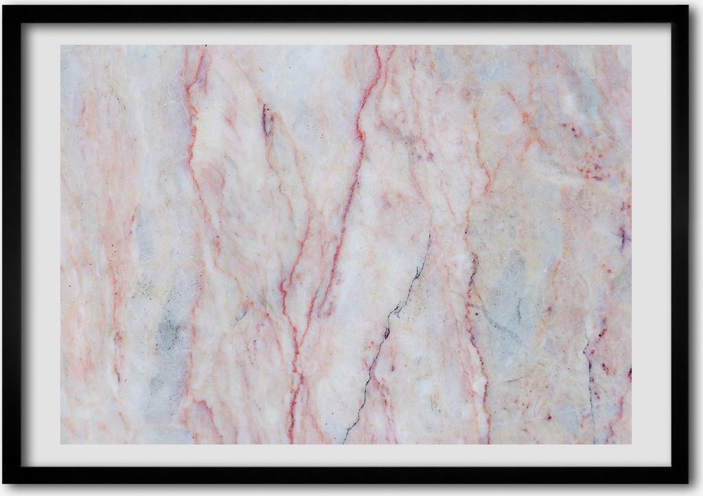 Bild - Bilder - Bilderrahmen - 70 cm x 50 cm - MDF-Rahmen, Wandkunst Marmor