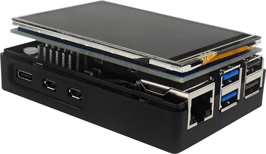 Custodia KUBII Raspberry Pi 5 con Touchscreen ABS e Ventola | Shop Online - 3