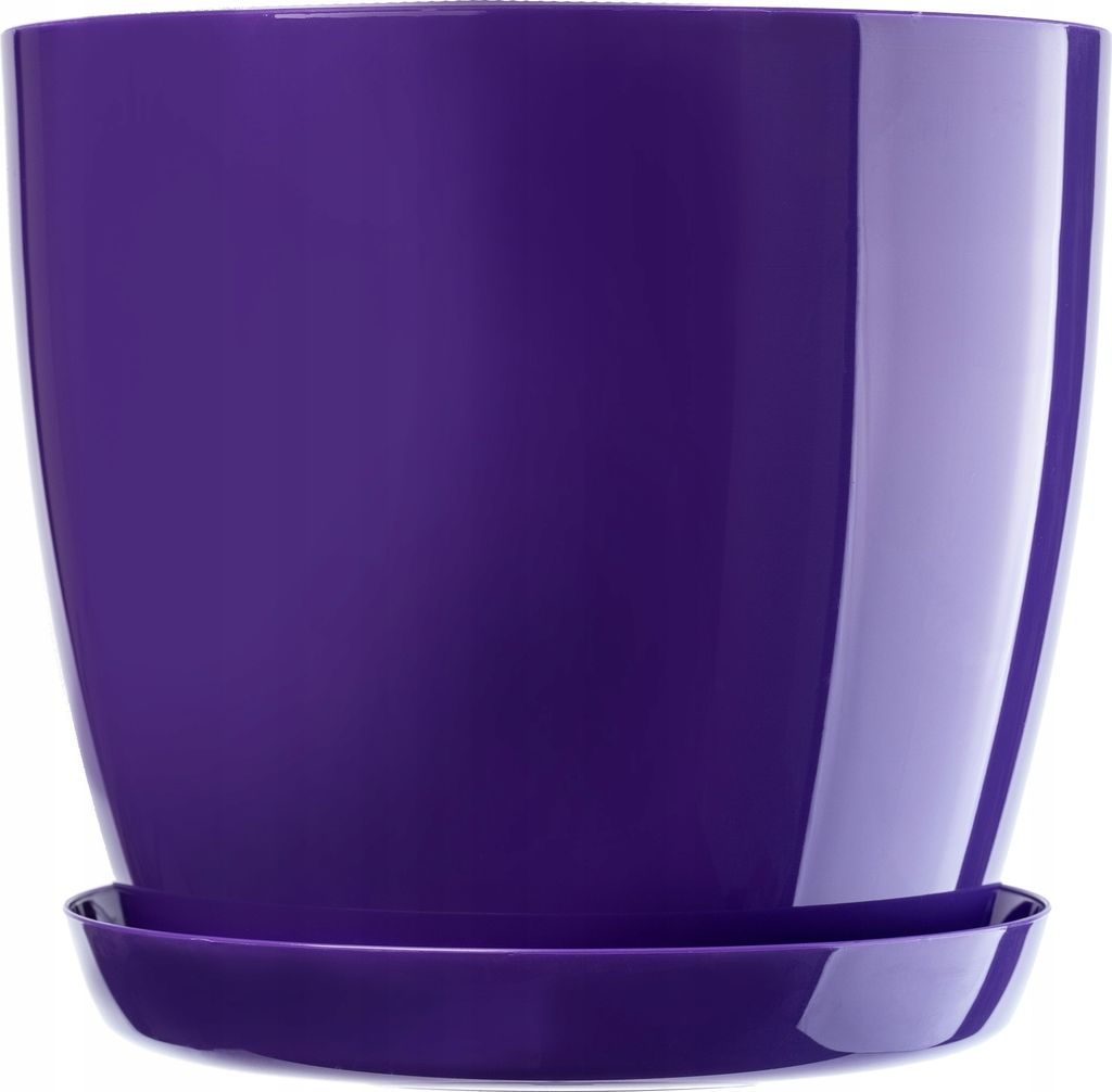 Vaso da fiori in plastica KADAX "Agen", vaso con sottovaso. Immagine del prodotto 