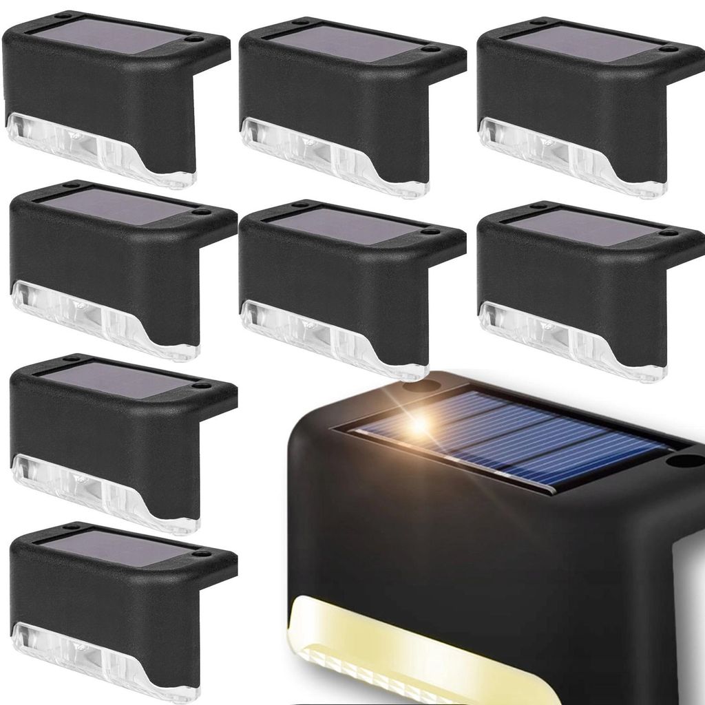 Solarleuchte Geländerleuchte LED Außenleuchte 8er Set Produktbild 