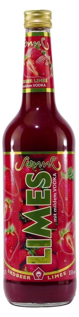 Sonne Erdbeer-Limes Likör Produktbild 