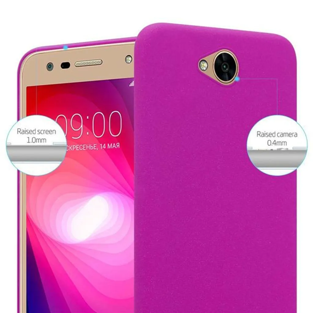 Custodia Cadorabo LG X POWER 2 Rosa - Sottile, Rigida, Pratica - 5