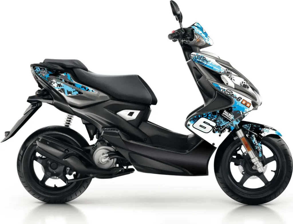 Kit graphique Stage6 bleu et noir pour Yamaha Aerox après 2013