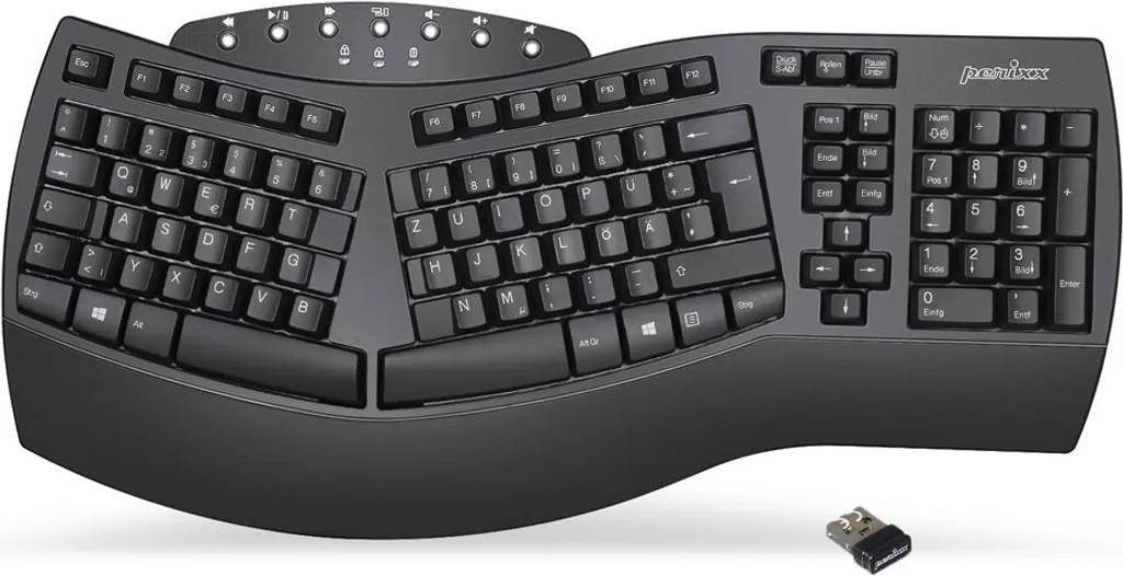 Clavier Bluetooth Français Ergonomique Perixx 612BDE Touches Multimédia
