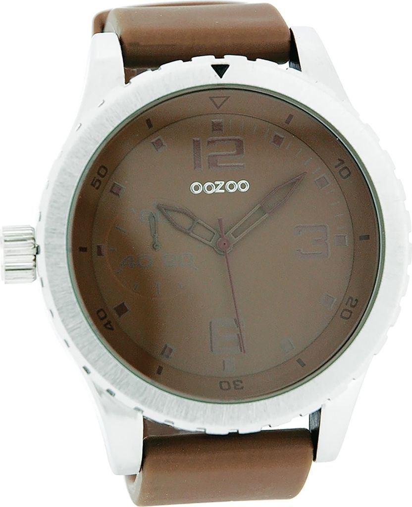 Oozoo Leder Damen-Herren Uhr Analog Quarzuhr Armband braun Vintage Series D2UOC3672A
