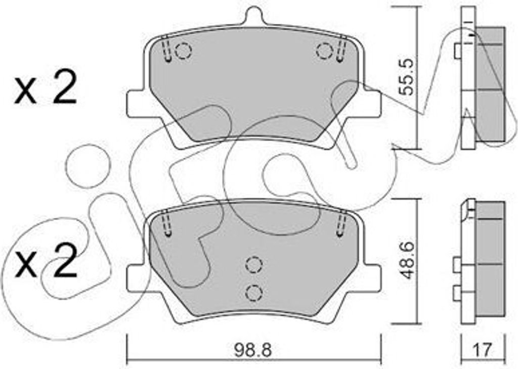 CIFAM Bremsbeläge Satz Hinten Bremsklötze für VOLVO XC40 (536) 822-1187-0