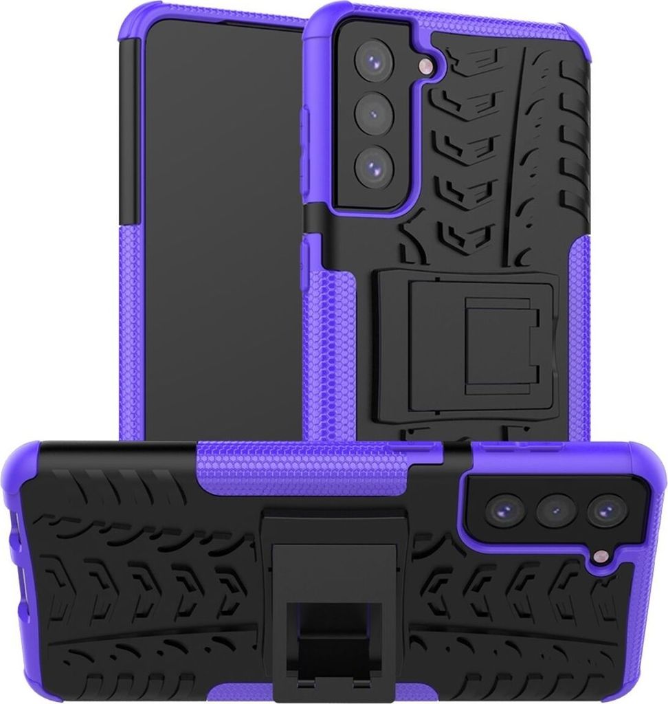 König Design Hülle kompatibel mit Samsung Galaxy S21 Plus Kunststoff Soft Handyhülle - Handy Case Violett