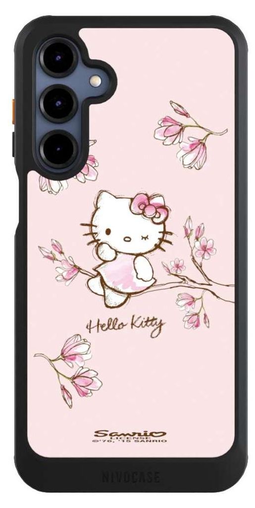 NIVOCASE Hülle für Samsung Galaxy A16 5G Handyhülle NIVOcore Case Schwarz Fanartikel Hanami Hello Kitty