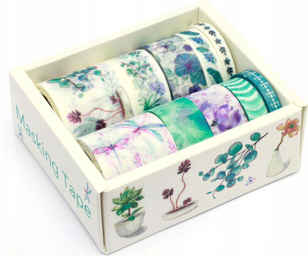 Selbstklebende Washi-Bänder Set (10 Stück)