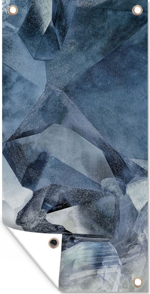 MuchoWow 80x160 cm Outdoor-Poster Gartendeko Sichtschutz Garten Poster für den Garten Edelstein - Natursteine - Mineralien