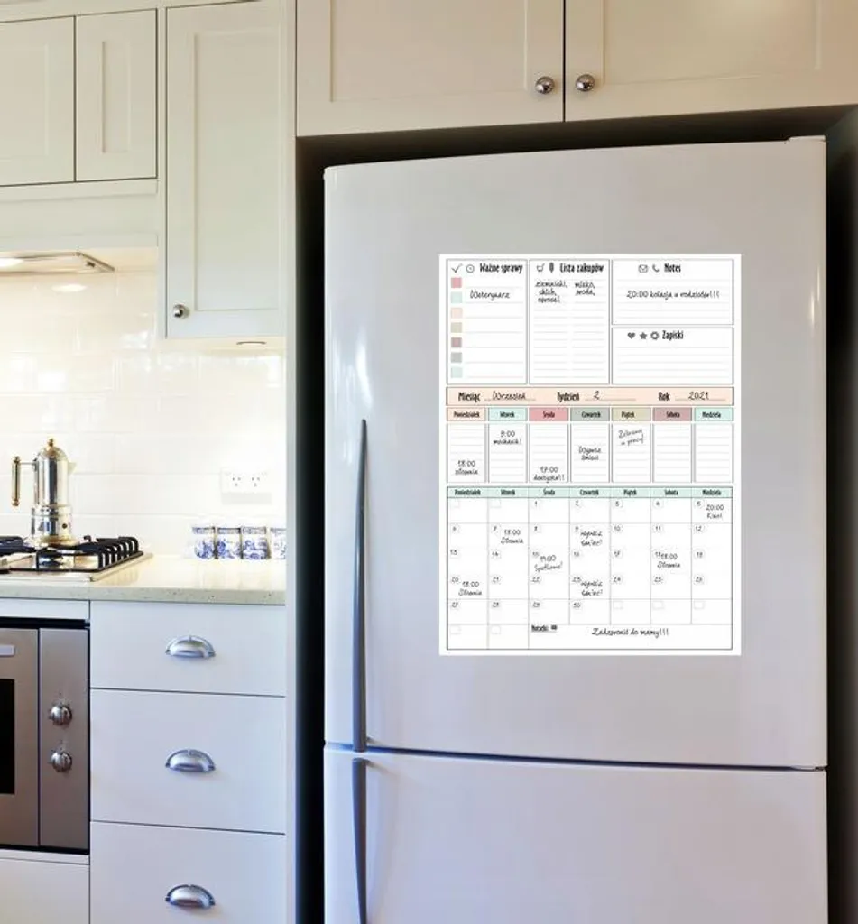 Lavagna Magnetica Frigo XXL - Il Planner che Non si Perde Mai - 9