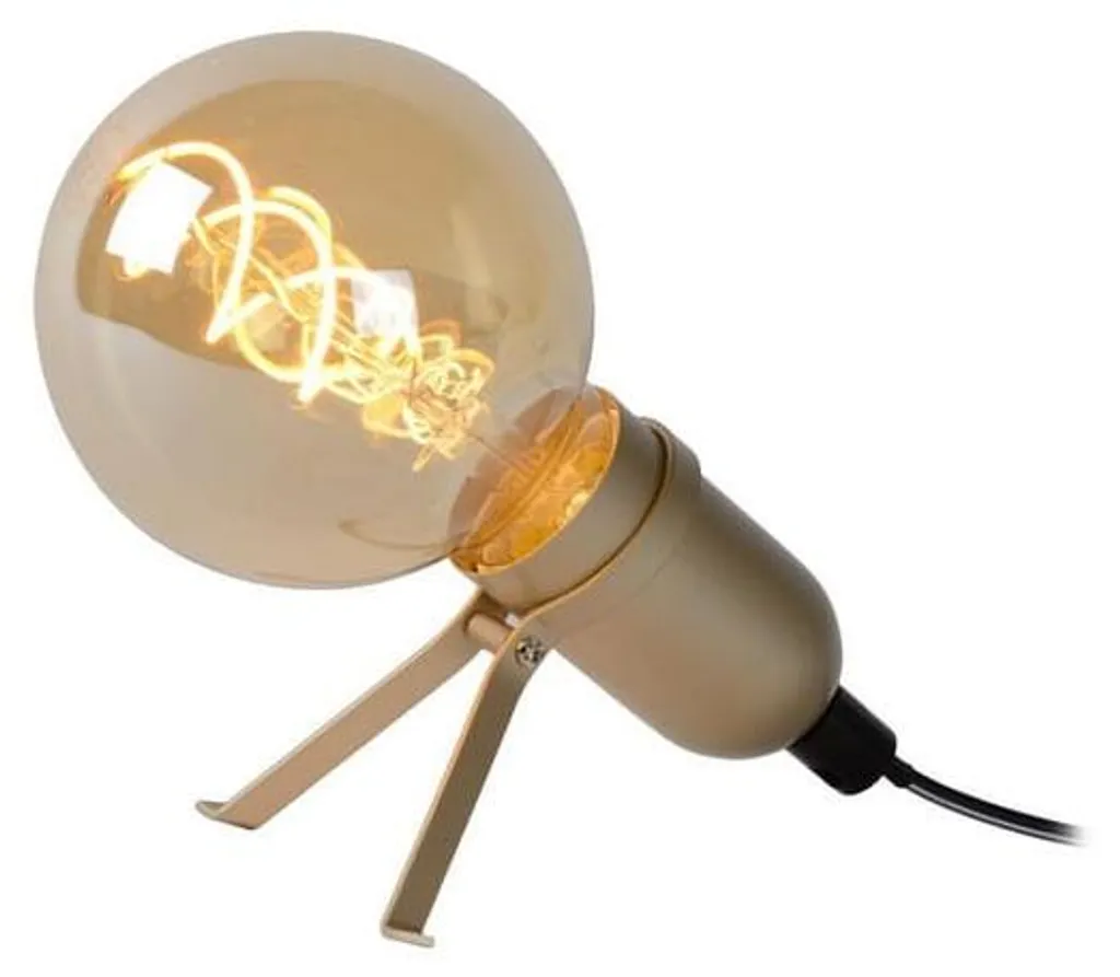 Lucide PUKKI Lampe de table LED E27 5W 2200K Or Mat et Laiton Élégant