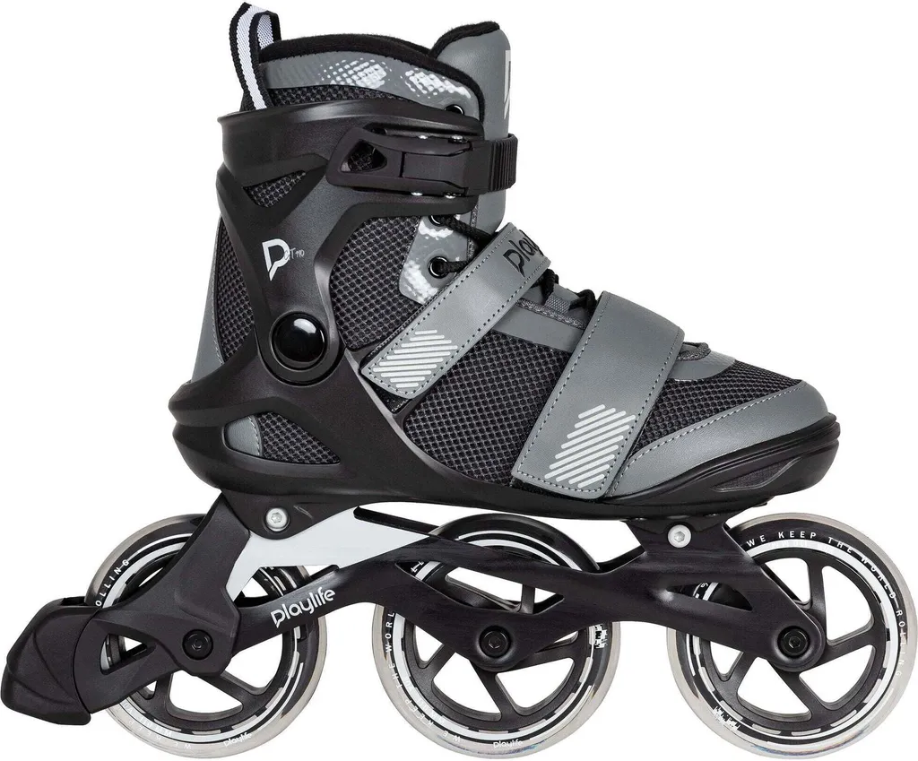 Roller fitness 3 roues Playlife GT 110 noir pour homme et femme