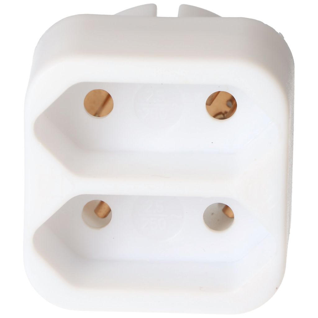 Multiprise 2x Euro blanc, sortie double Adaptateur de prise Image du produit 