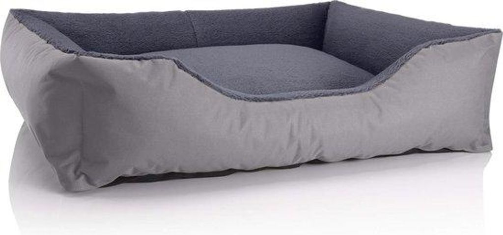 XL-Wasbare Hunde- und Kissenbett in Grau mit Entfernbarem Überzug