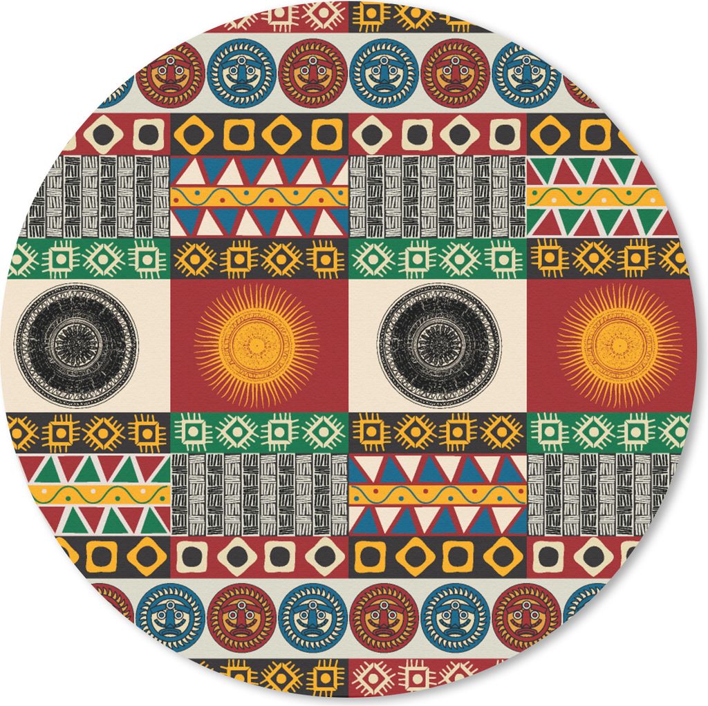 MuchoWow Mauspad Mousepad Muster - Maya - Details - Südamerika 50x50 cm - Mousepads - Maus Mat - Pad - Mausunterlage - Vinyl