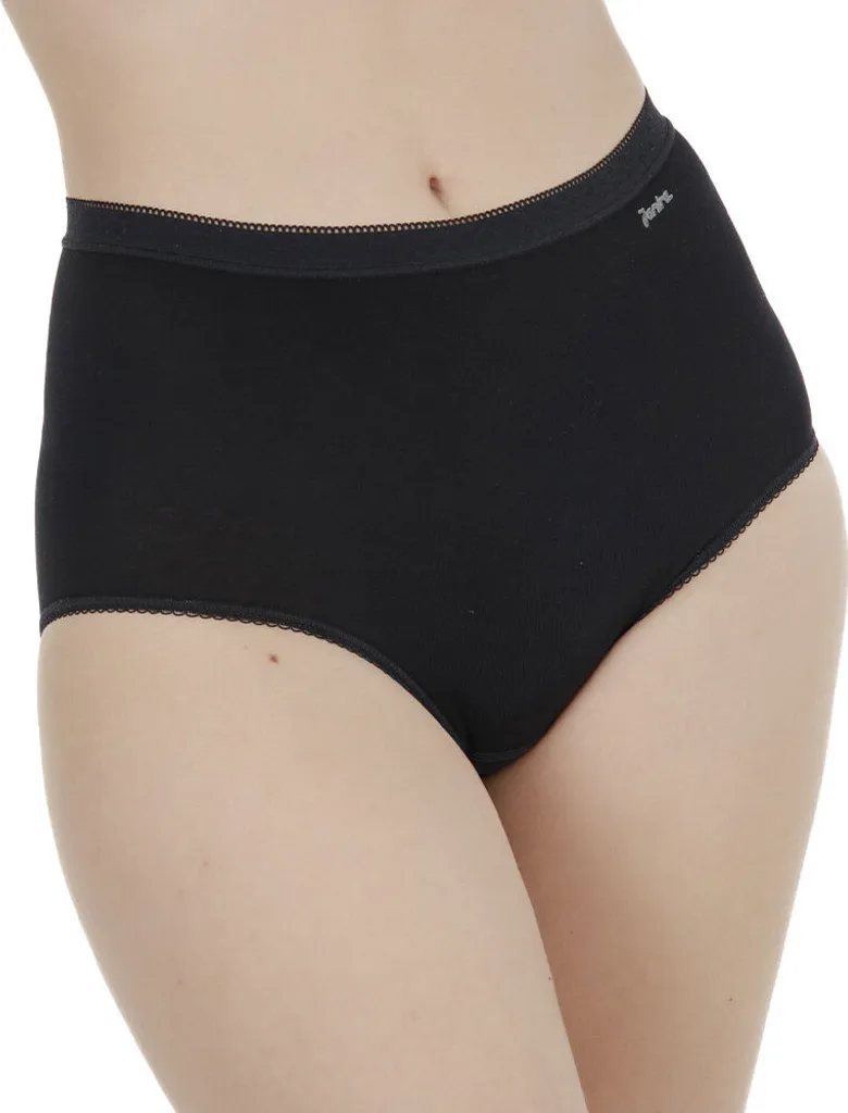 Janira Mini Slip Coton de Qualité Pack de 3 Pièces Noir Taille L Femme
