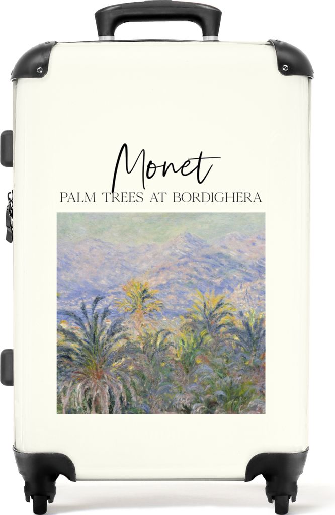 NoBoringSuitcases.com Großer Koffer - Kunst - Monet - Natur - Palmen - Alte Meister - Kombinationsschloss TSA - Hartschalen Trolley 4 Rollen - 7...